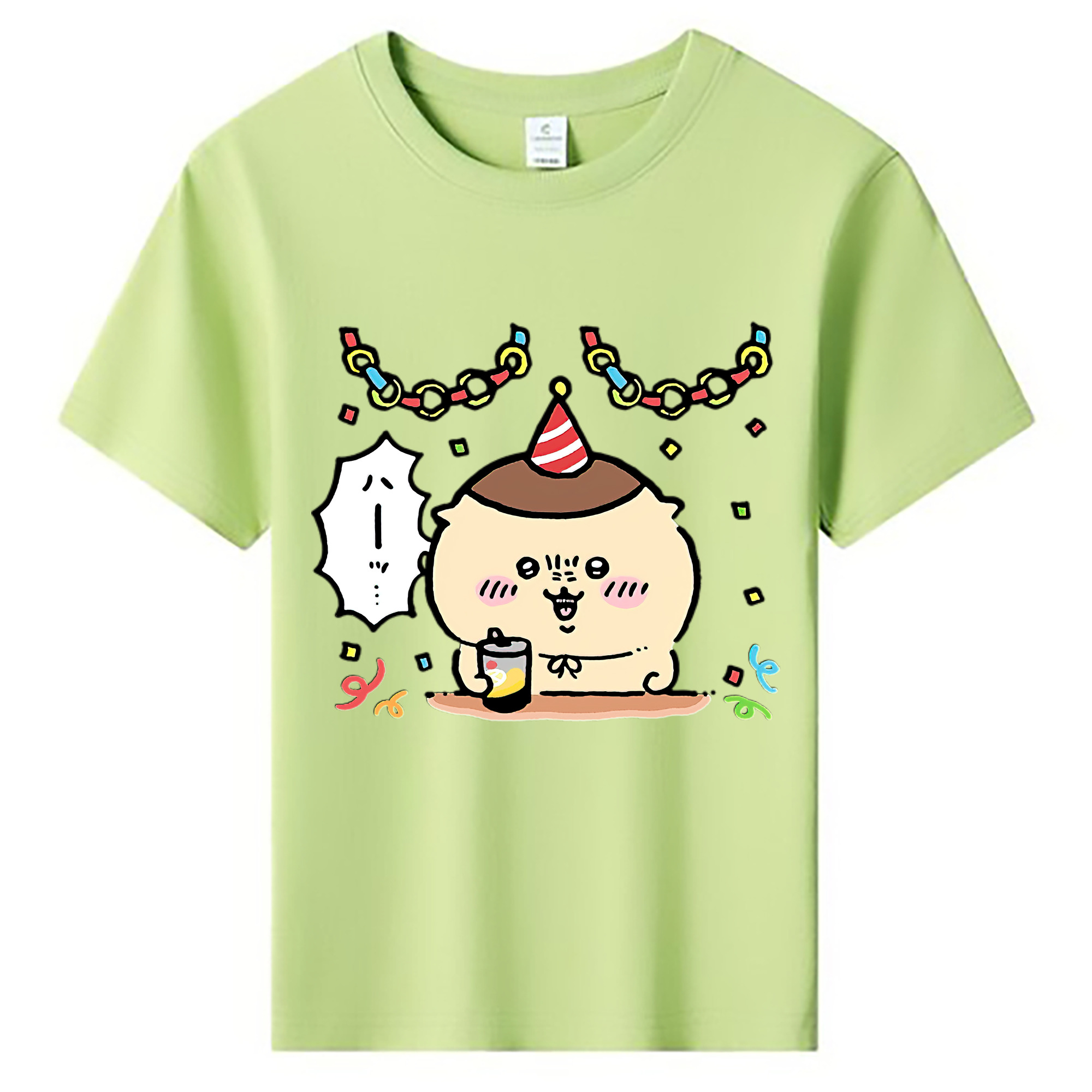 （画像用） ちいかわ くりまんじゅう Chii-kawa kuri manjū 綿100％キッズTシャツ（フロントプリント）